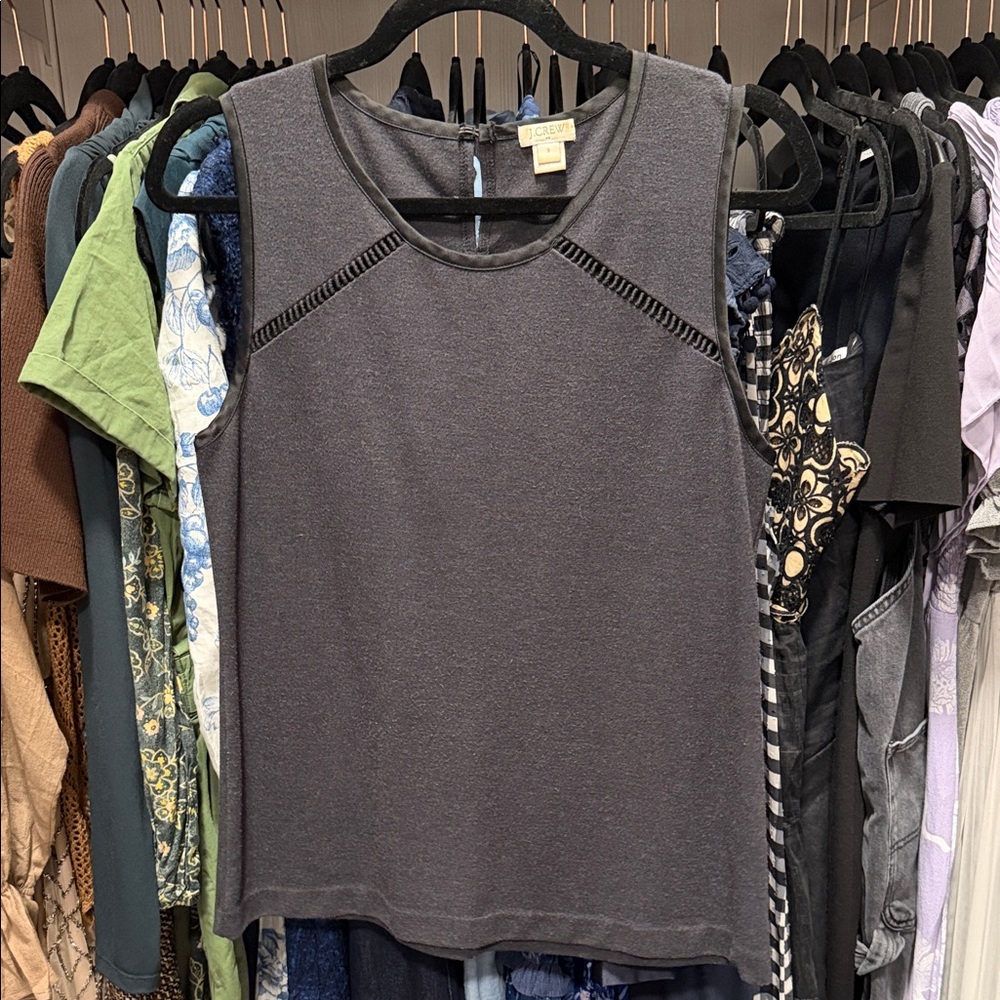 J. Crew Dark Gray Sleeveless Knit Tank